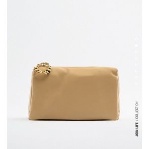 ✨SALE✨ZARA METAL TRIM LEATHER CLUTCH ✨SALE✨